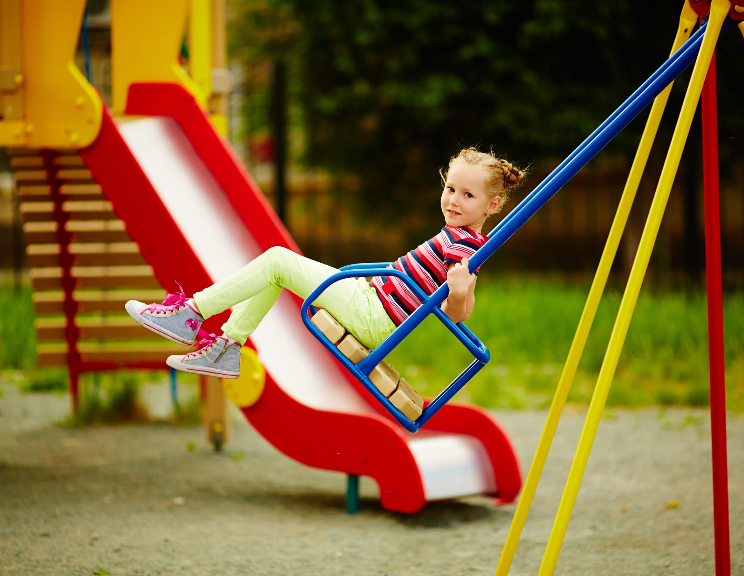 Armonia kids area with vibrant play equipment