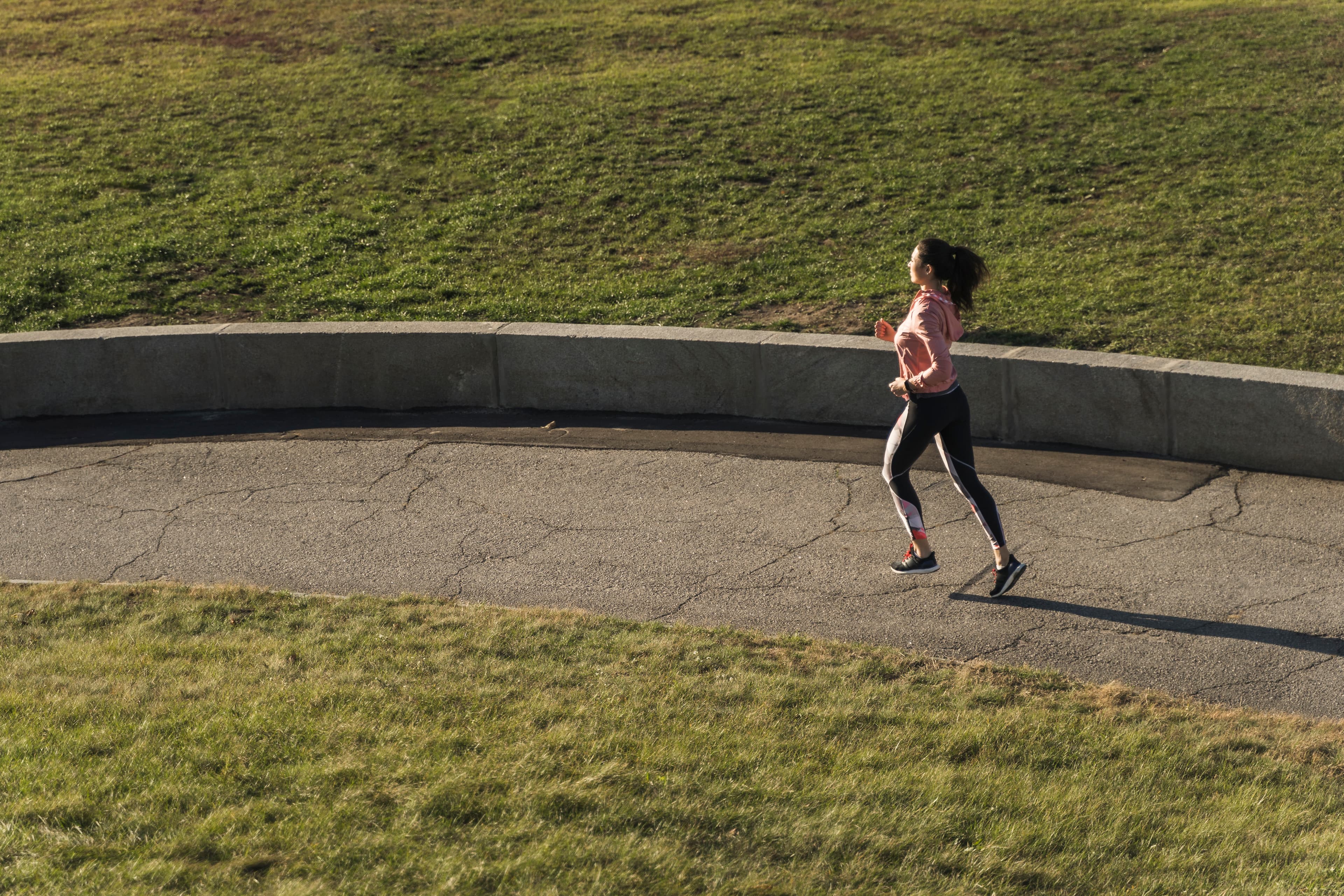 IL Bayou jogging tracks and outdoor gym along the waterfront