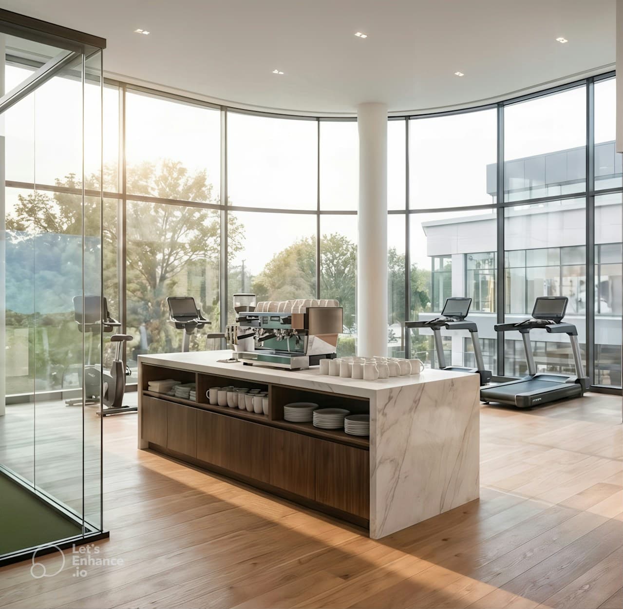 IL Bayou wellness center with landscaped courtyards