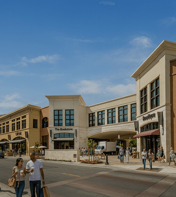 Armonia commercial strip with open-air retail